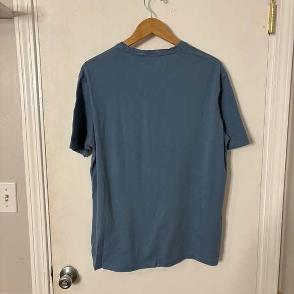 Neiman Marcus 100% Cotton Slate Blue Crew Neck T-Shirt Men’s - Picture 2 of 3